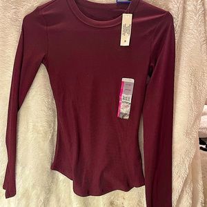 Burgundy long sleeve shirt